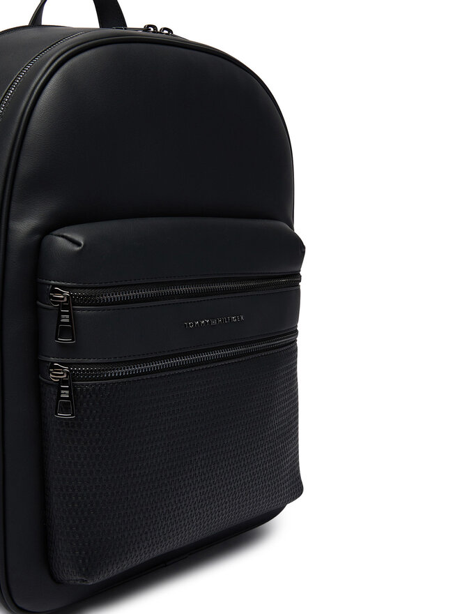 Tommy Hilfiger Rucksack Tommy Hilfiger Th Woven Backpack AM0AM14093 Schwarz