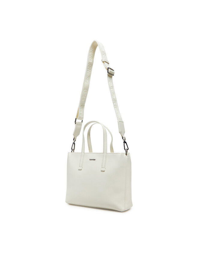 Calvin Klein Borsetta Calvin Klein Ck Must Small Tote K60K612904 Écru