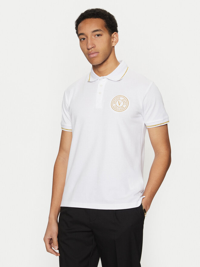 Versace Jeans Couture Versace Jeans Couture Poloshirt 78GAGT00 Weiß Regular Fit