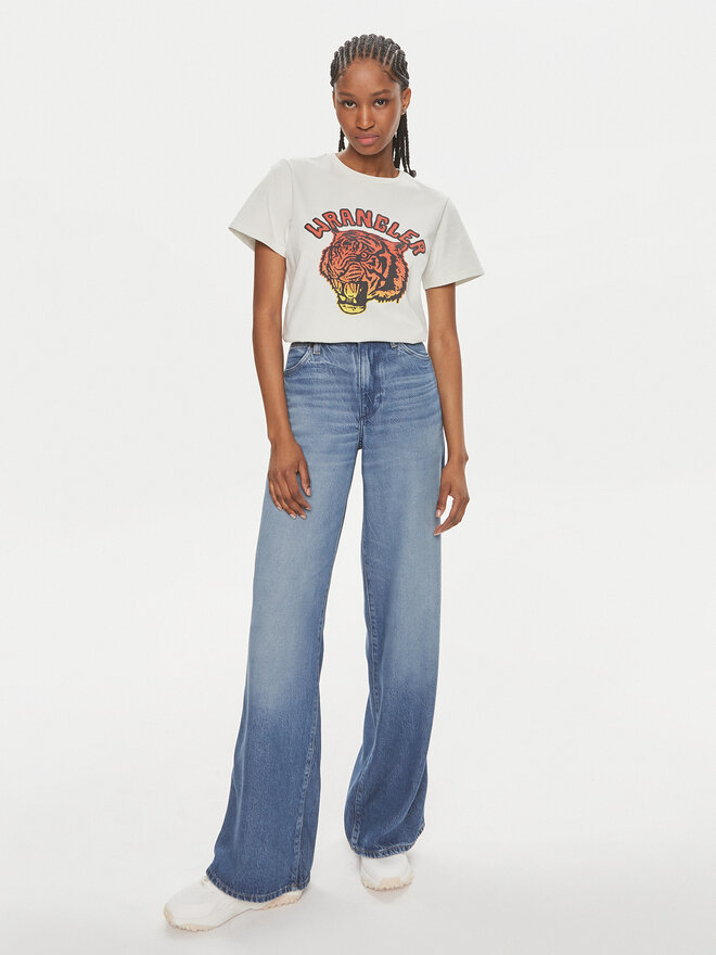 Wrangler Wrangler Camiseta 112350282 Blanco Regular Fit