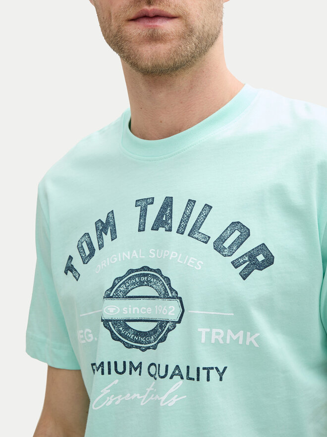 Tom Tailor Tom Tailor Marškinėliai 1037735 Žalia Regular Fit