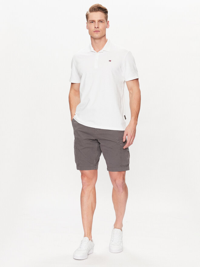 Napapijri Napapijri Poloshirt Ealis NP0A4H8B Weiß Regular Fit
