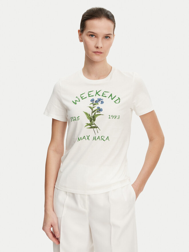 Weekend Max Mara Weekend Max Mara Marškinėliai Teiera 2515971052 Balta Regular Fit