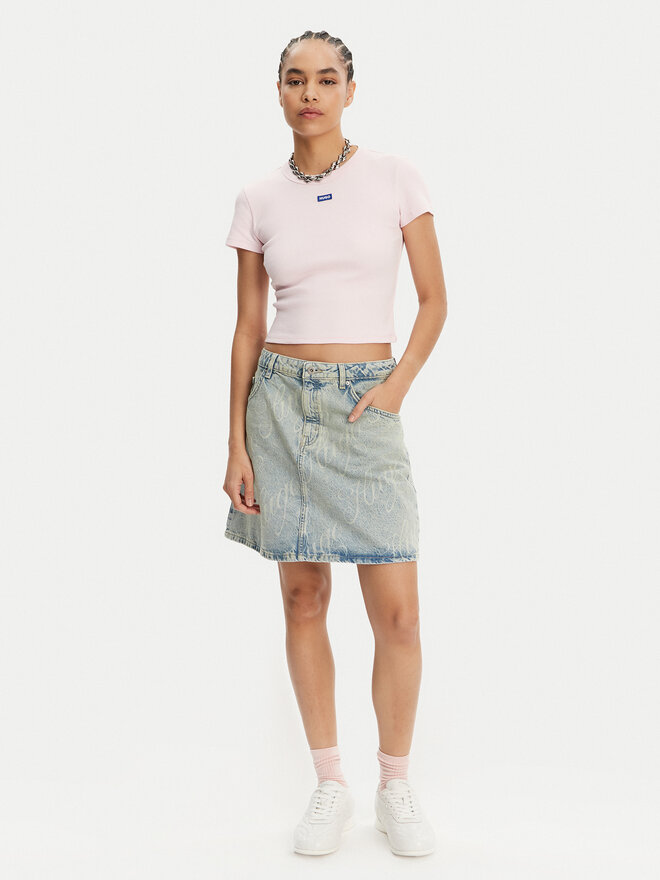 HUGO HUGO Футболка Baby 50510749 Рожевий Slim Fit