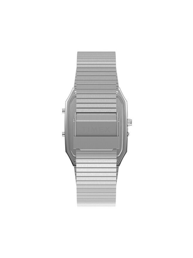 Timex Zegarek Timex Q Timex® 1982 Ana-Digi Reissue Chronograph TW2Y05900 Srebrny