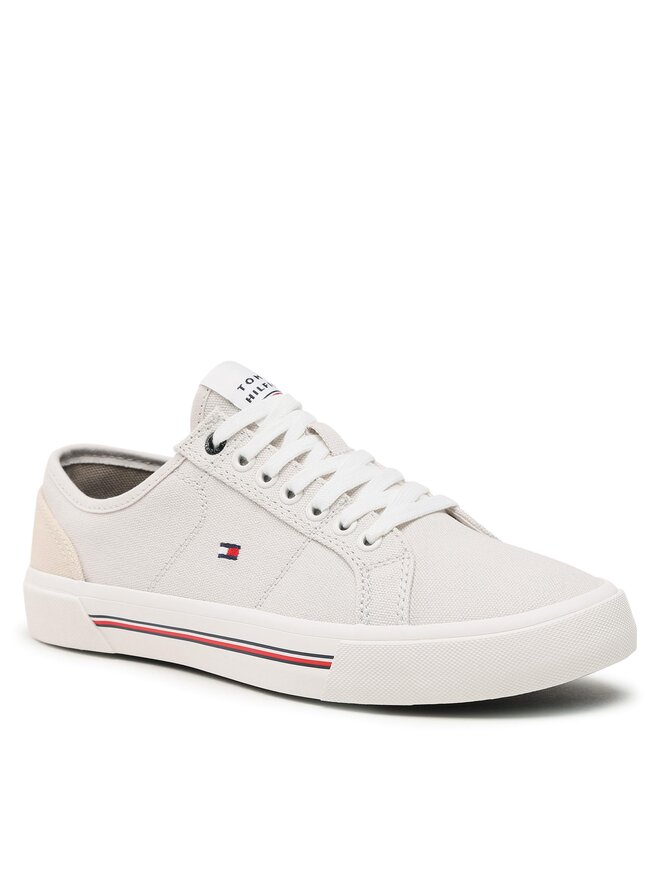 Tommy Hilfiger Tenisky Tommy Hilfiger Core Corporate Vulc Canvas FM0FM04560 Šedá