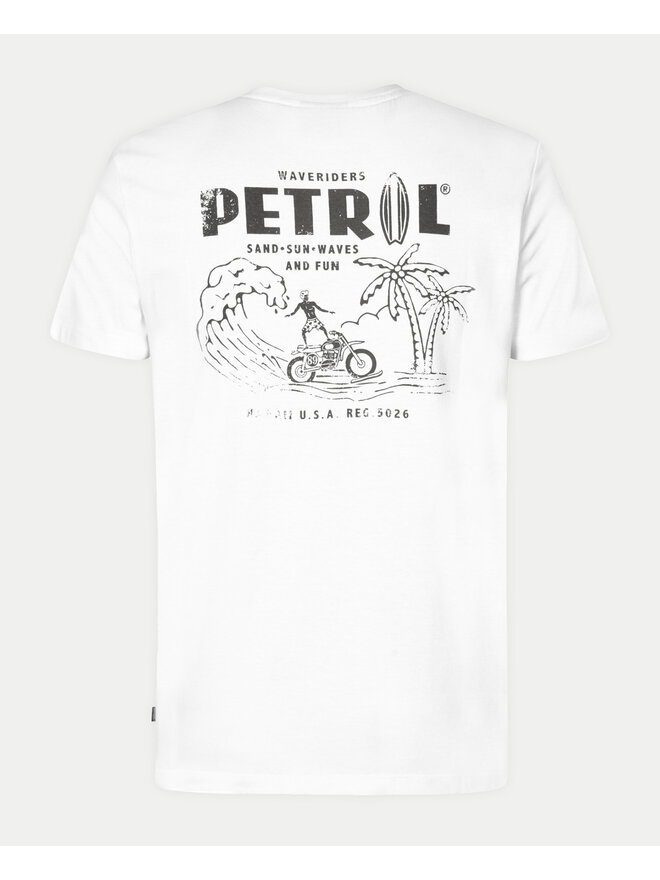 Petrol Industries Petrol Industries Camiseta M-1040-TSR635 Blanco Regular Fit