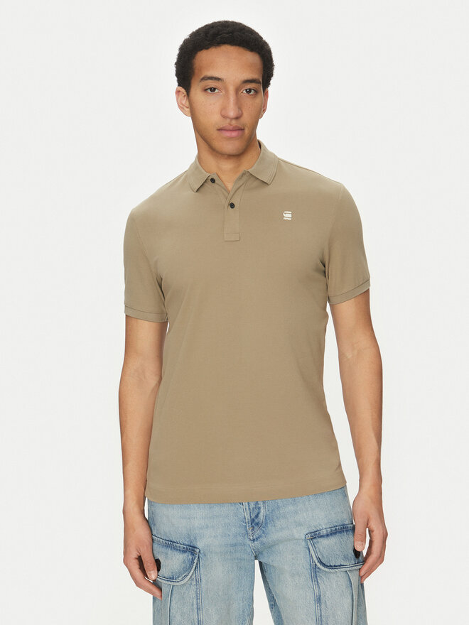 G-Star Raw G-Star Raw Polo marškinėliai Dunda D11595-5864 6057 Chaki Slim Fit