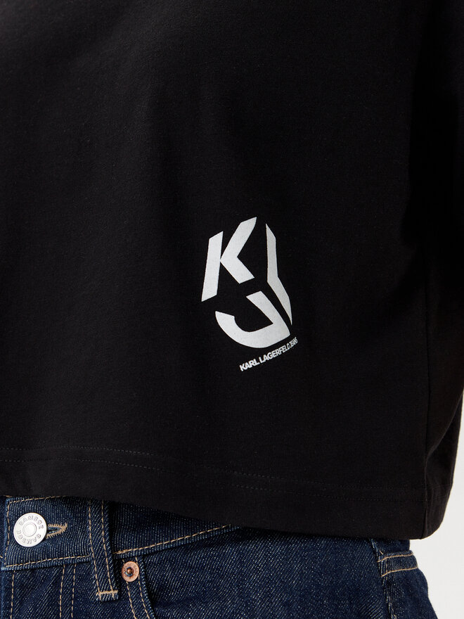 Karl Lagerfeld Jeans Karl Lagerfeld Jeans Camiseta A2W17076 Negro Cropped Fit