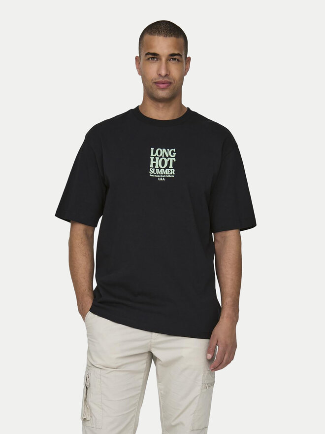 Only & Sons Only & Sons Camiseta Kenny 22028736 Negro Relaxed Fit