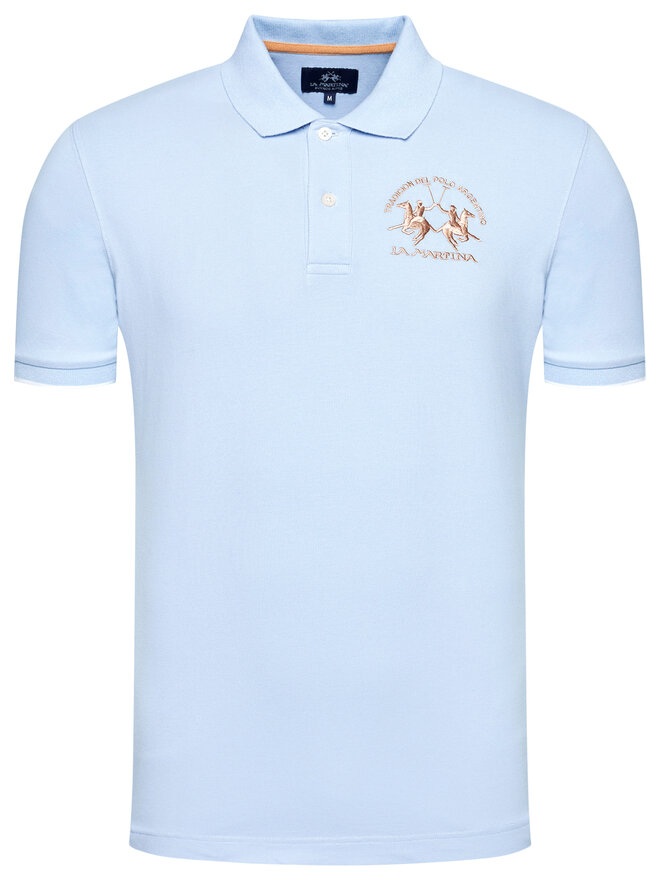 La Martina La Martina Poloshirt CCMP01 PK001 Himmelblau Regular Fit