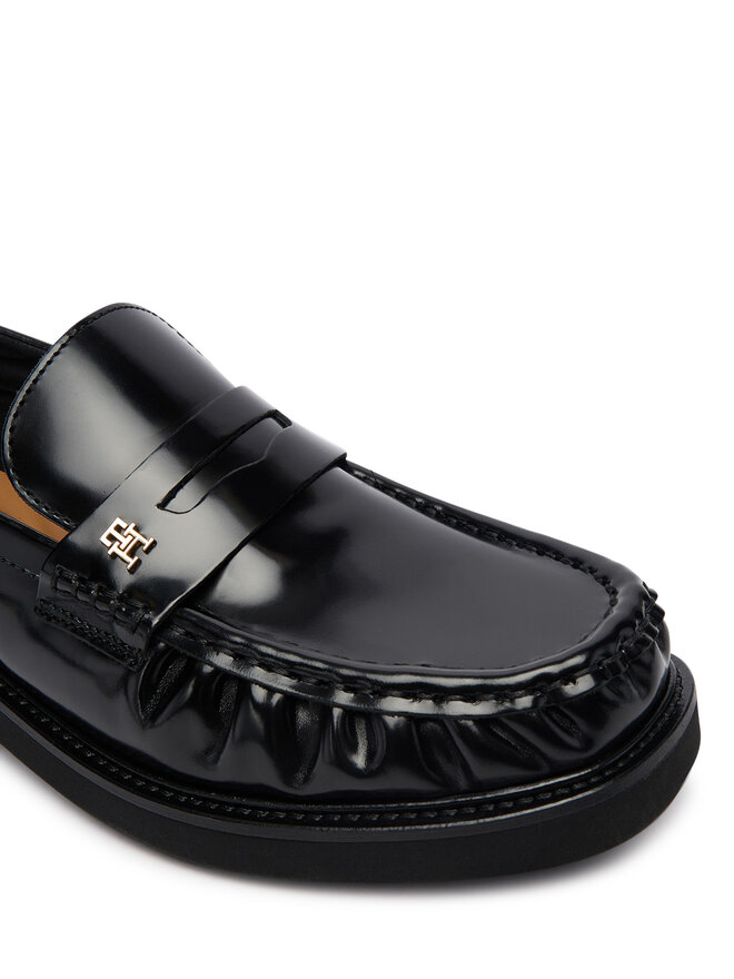 Tommy Hilfiger Mokassins Tommy Hilfiger Square Toe Abrasivato FW0FW08825 Schwarz