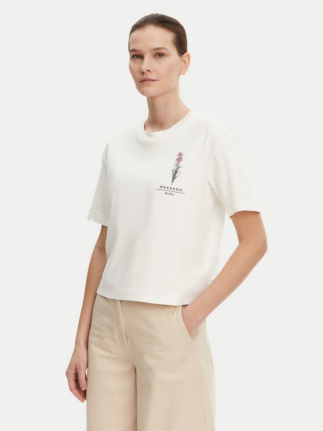 Weekend Max Mara Weekend Max Mara T-Shirt Lecco 2515941052 Weiß Boxy Fit