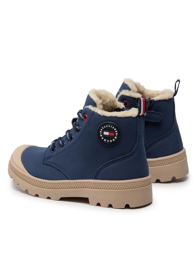 Tommy Hilfiger Planinarske cipele Tommy Hilfiger Lace-Up Bootie T3B5-32530-1484 S Tamnoplava