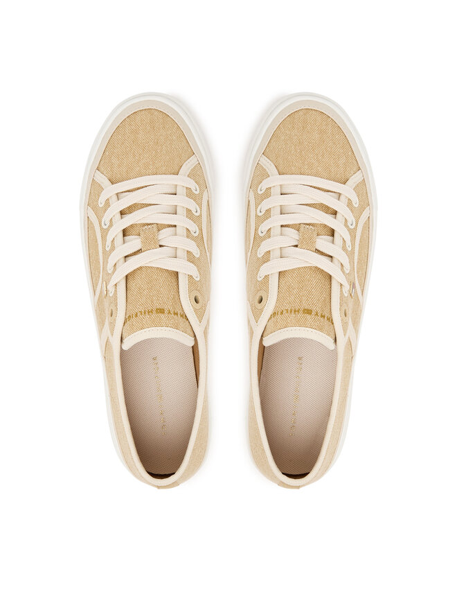 Tommy Hilfiger Sneakers aus Stoff Tommy Hilfiger Platform Vulc Piping FW0FW09394 Gelb