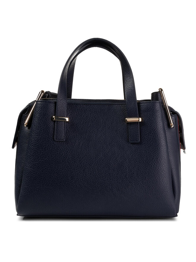 Handtasche Tommy Hilfiger Th Core Med Satchel Corp AW0AW07507 Dunkelblau eschuhe
