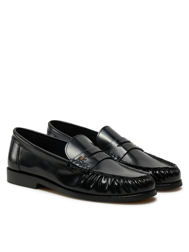 Tommy Hilfiger Мокасини Tommy Hilfiger Loafer Abrasivato Leather FW0FW08617 Черен