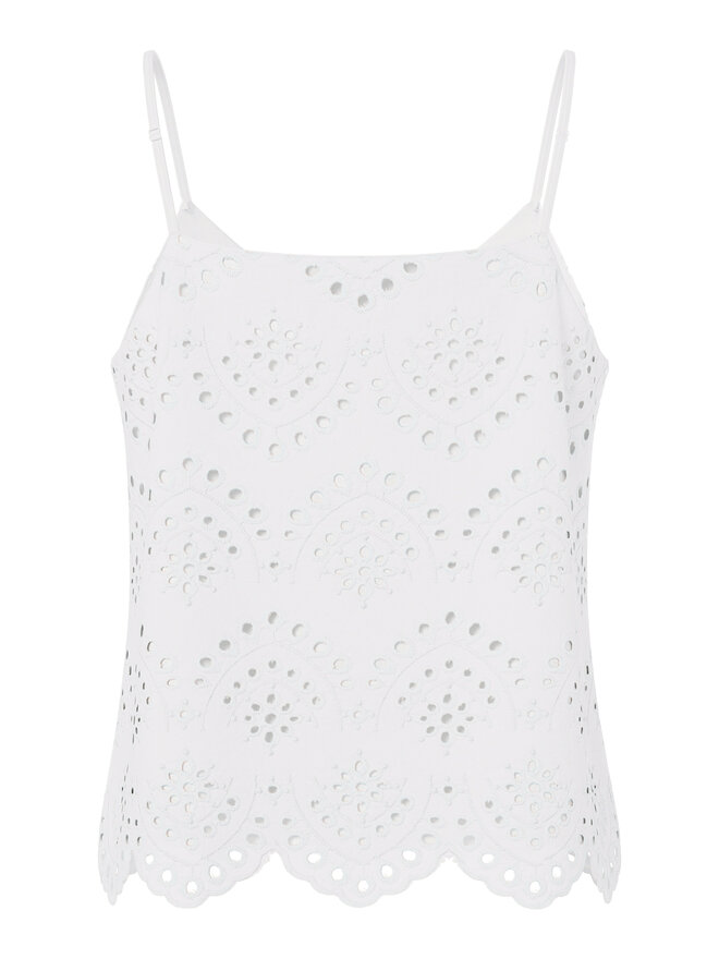 Pieces Pieces Τοπ Vilde 17156563 Λευκό Regular Fit