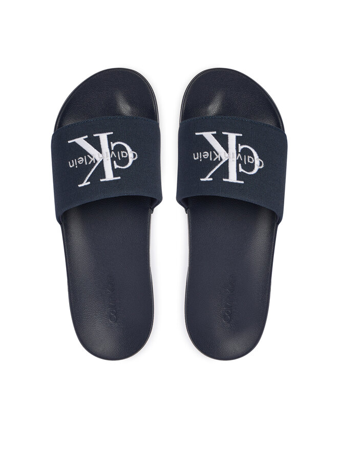 Calvin Klein Pantoletten Calvin Klein Ess Slide Cv YM0YM01393 Dunkelblau