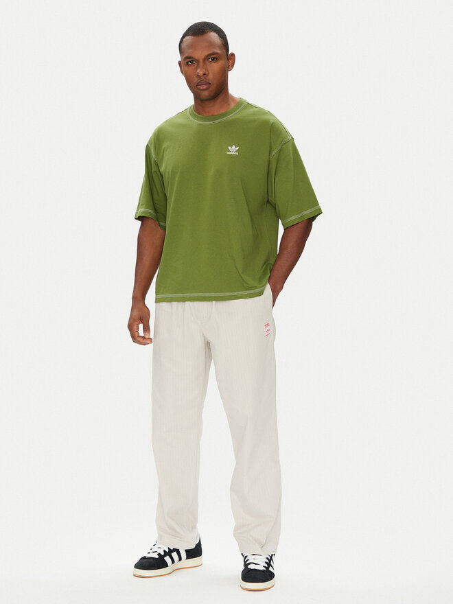 adidas adidas T-Shirt Trefoil Essentials JX5245 Grün Regular Fit