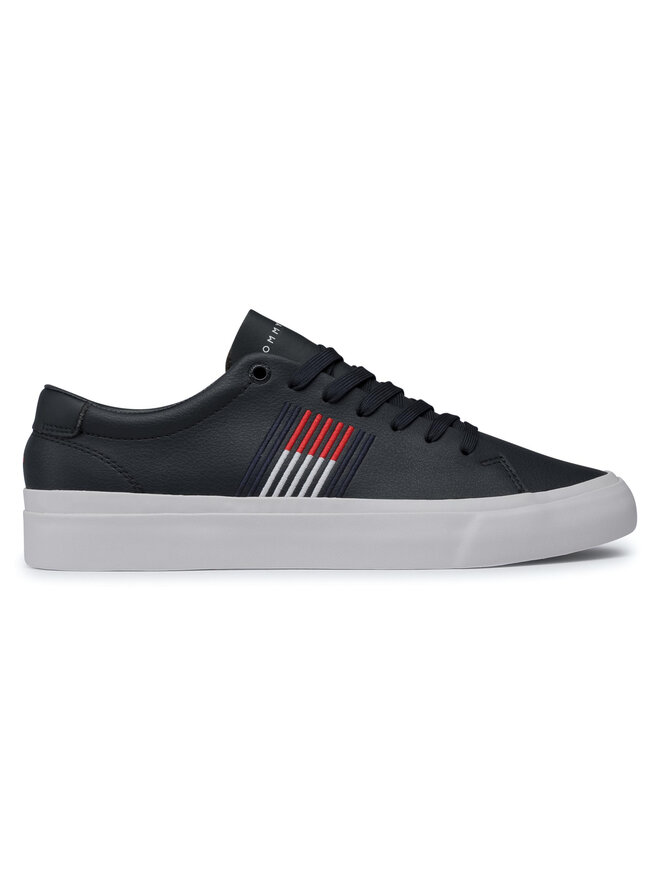 Sneakers Tommy Hilfiger Corporate Leather Sneaker FM0FM02853 Bleu marine fr.eschuhe.ch