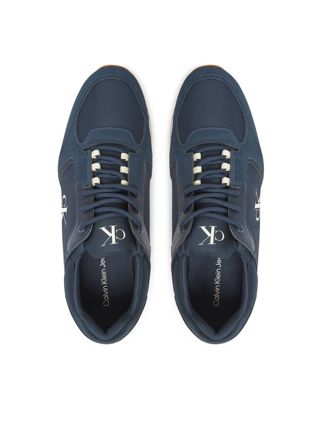 Calvin Klein Jeans Sneakersy Calvin Klein Jeans Retro Runner Sock Lace Up Ny-Su YM0YM01326 Granatowy