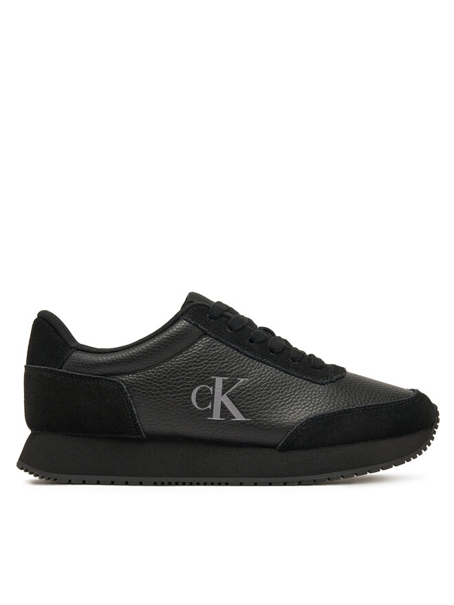 Calvin Klein Jeans Sneakers Calvin Klein Jeans Runner Laceup Low Mix Mg YW0YW01798 Schwarz
