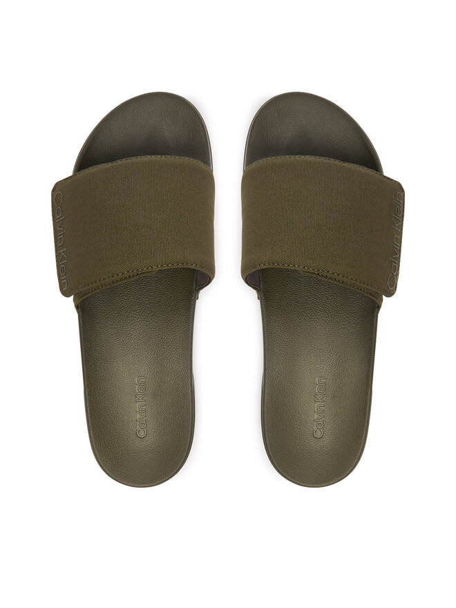 Calvin Klein Pantoletten Calvin Klein Ess Slide Adj Monobrand Cv HM0HM02115 Grün