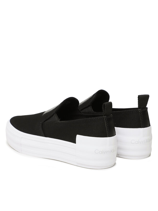 Calvin Klein Jeans Tenisówki Calvin Klein Jeans Bold Vulc Flat Slipon YW0YW01040 Czarny