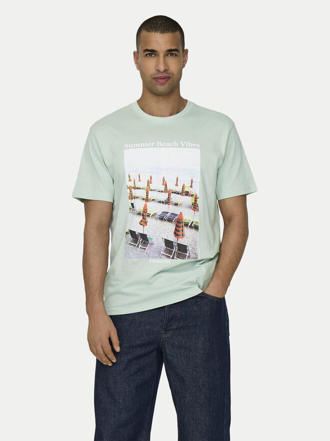 Only & Sons Only & Sons Póló Kolton 22028735 Zöld Regular Fit