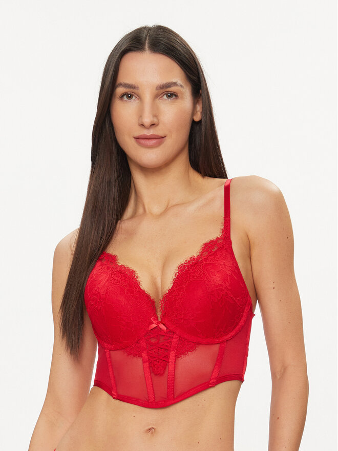 Hunkemöller Hunkemöller Push-Up nedrček Arabella 204593 Rdeča