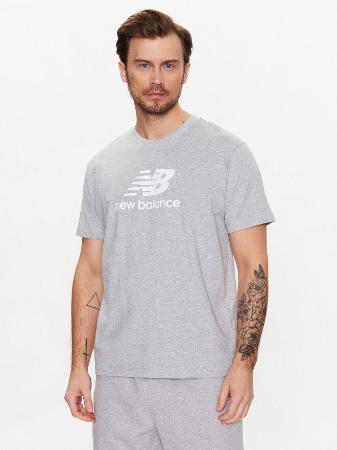 New Balance New Balance Marškinėliai MT31541 Pilka Relaxed Fit