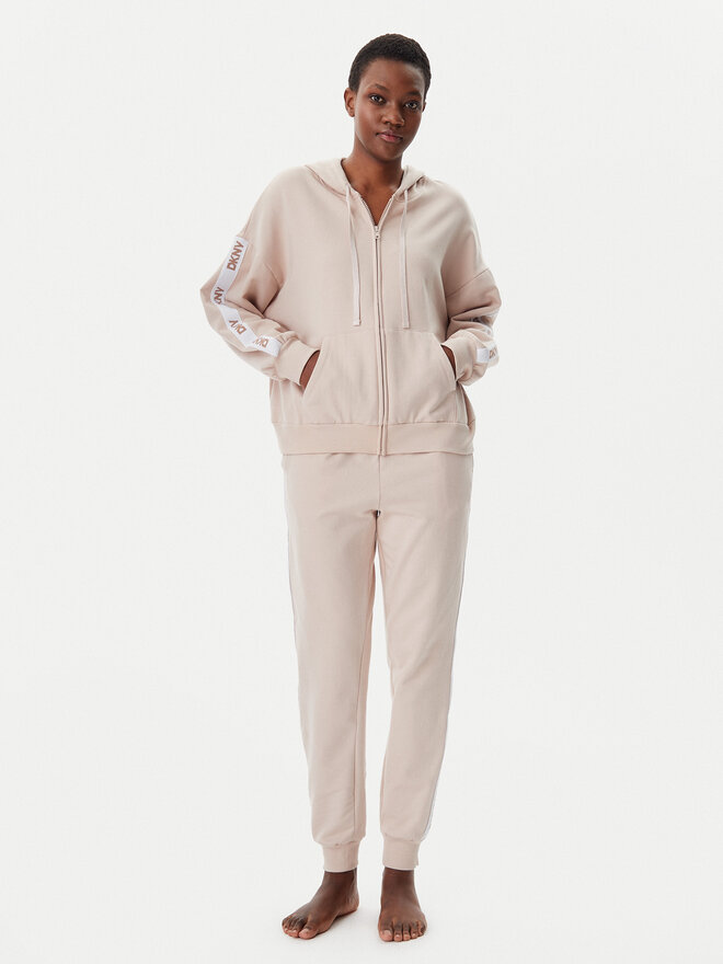DKNY DKNY Pijama YI90040 Beis Relaxed Fit