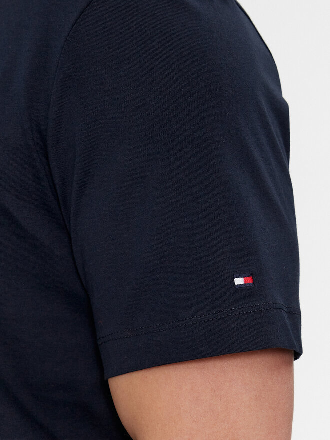 Tommy Hilfiger Tommy Hilfiger Póló Box Flag Logo Tee MW0MW33690 Sötétkék Regular Fit