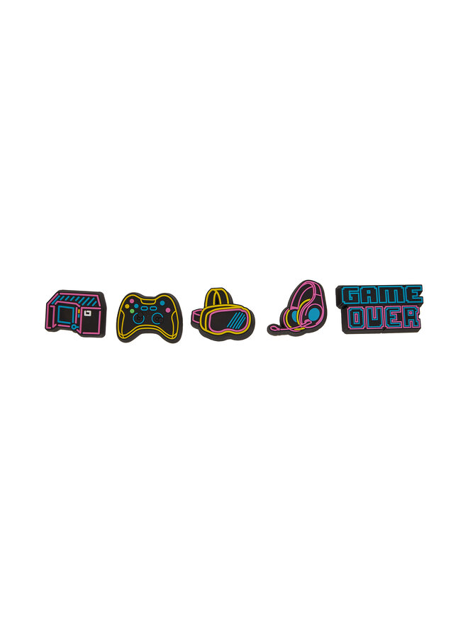 Crocs Decorazione per scarpe Crocs Jibbitz Lights Up Neon Gamer 5 Pack 10012094 Multicolore