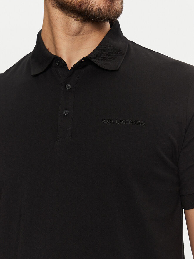 KARL LAGERFELD KARL LAGERFELD Polo 745085 551225 Μαύρο Regular Fit