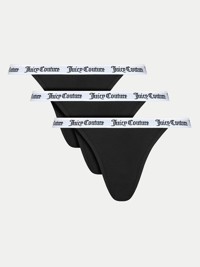 Juicy Couture Juicy Couture Набір з 3 пар класичних трусів Diddy JCLBR224572 Чорний