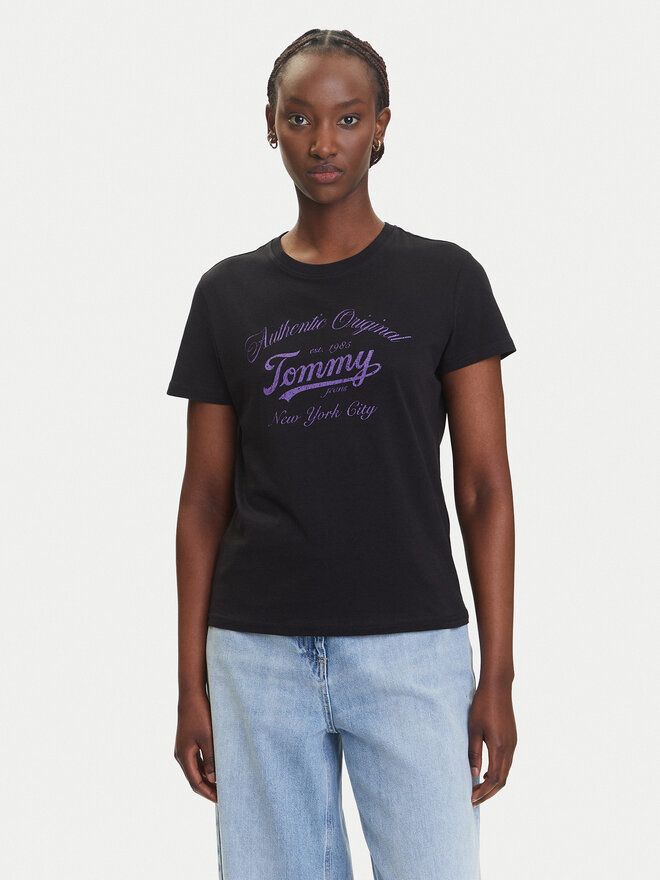 Tommy Jeans Tommy Jeans T-Shirt Essential DW0DW21404 Μαύρο Regular Fit