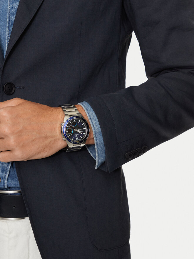 Casio Zegarek Casio Edifice EFV-C110D-2AVEF Srebrny