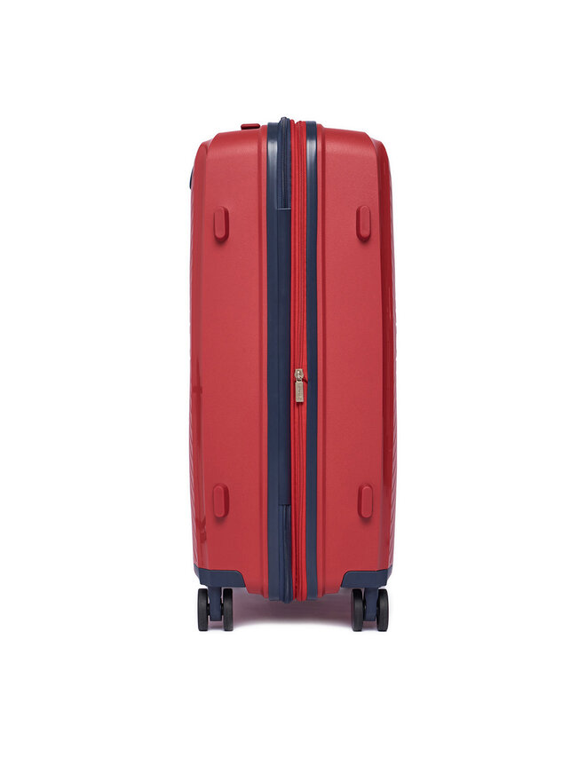 Beverly Hills Polo Club Vidutinio dydžio lagaminas Beverly Hills Polo Club BHPC-WAL-006-M Raudona