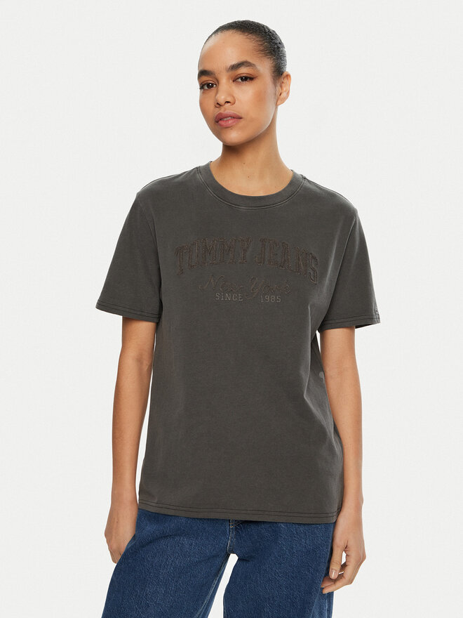 Tommy Jeans Tommy Jeans T-Shirt Varsity DW0DW19444 Μαύρο Relaxed Fit