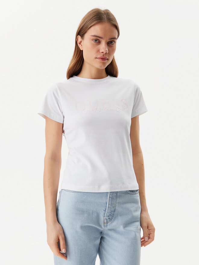 Guess Guess Camiseta V5GI15 J1314 Blanco Slim Fit