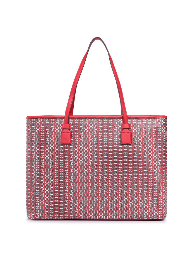 Handtasche Tory Burch Gemini Link Canvas Top Zip Tote 58450 Rot eschuhe
