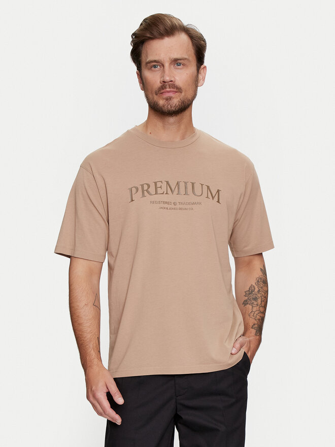 Jack&Jones Jack&Jones Majica Jprbluwinston 12255611 Rjava Regular Fit