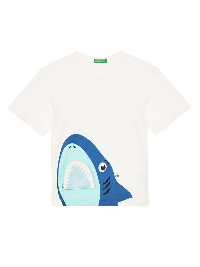 United Colors Of Benetton United Colors Of Benetton T-Shirt 3I1XG10JL Εκρού Regular Fit