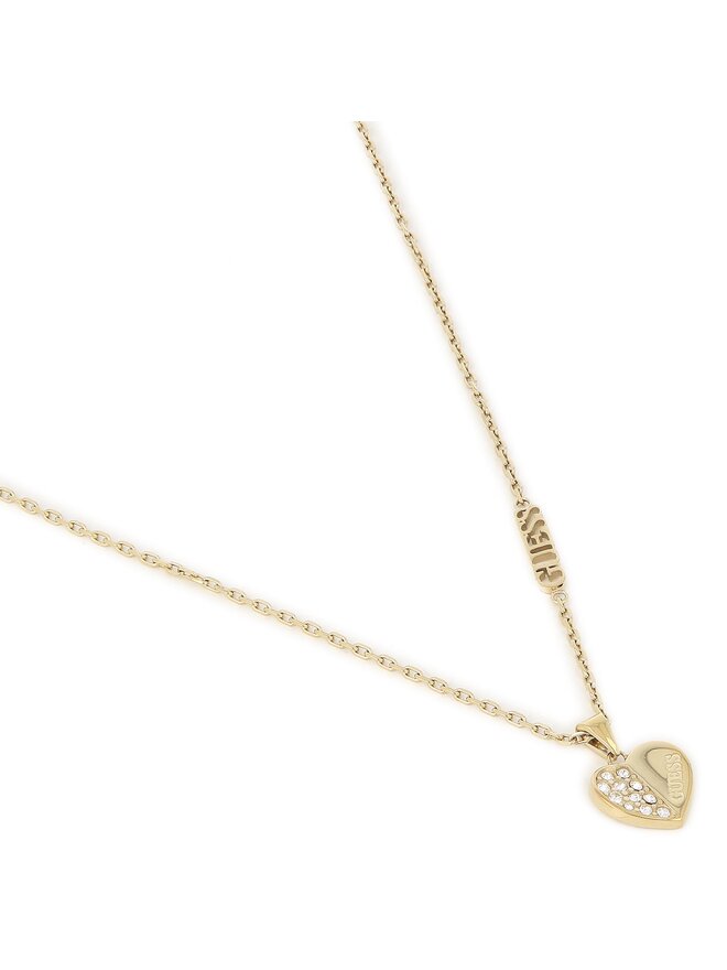 Guess Náhrdelník Guess Lovely Guess JUBN03 035JW Žluté zlacení