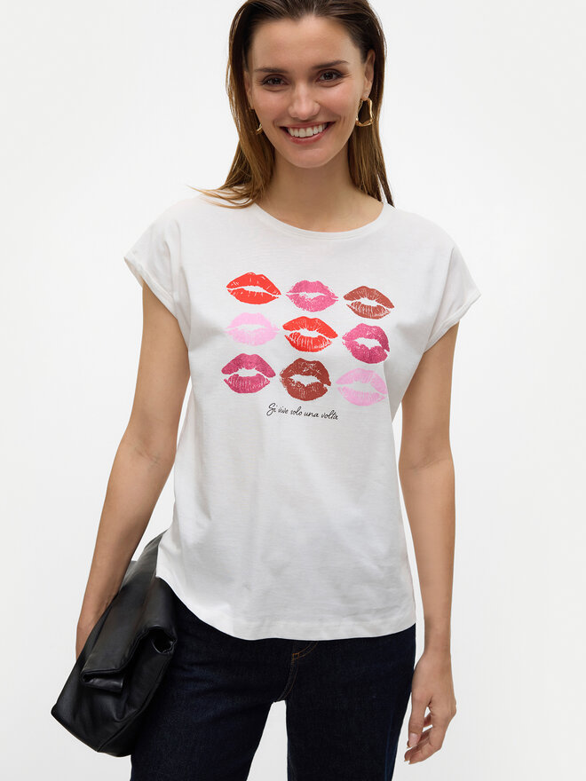Vero Moda Vero Moda Футболка Cysma 10328272 Білий Regular Fit