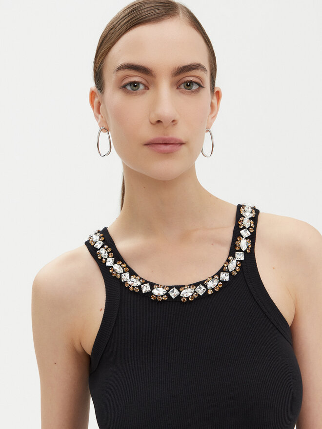 PINKO PINKO Топ 105378 A2P9 Чорний Regular Fit