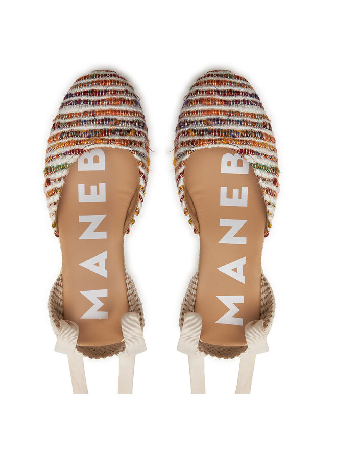 Manebi Espadryle Manebi Yucatan Low Wedge Espadrilles G 1.1 WL Kolorowy