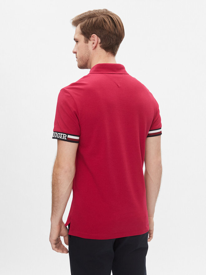 Tommy Hilfiger Tommy Hilfiger Pólóing Monotype Flag MW0MW33585 Piros Slim Fit